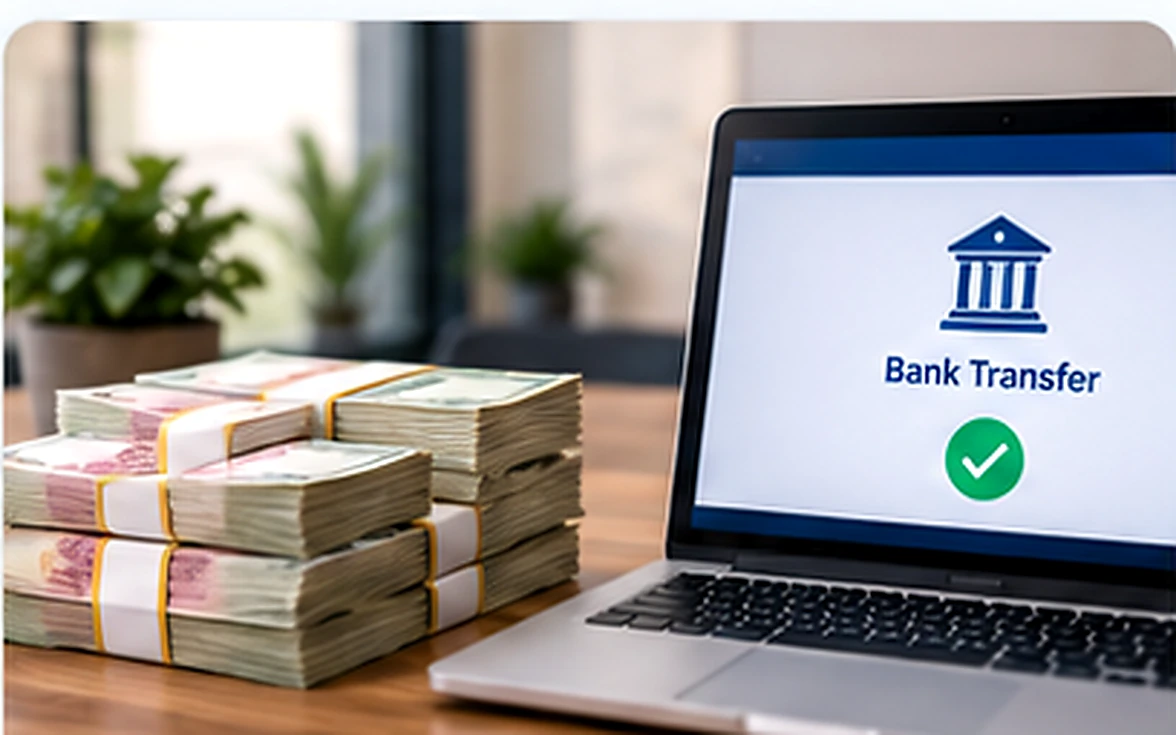 Cash payment and bank transfer