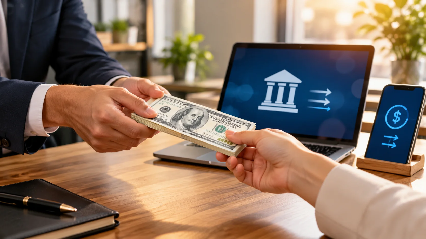 Cash payment and bank transfer arrangements