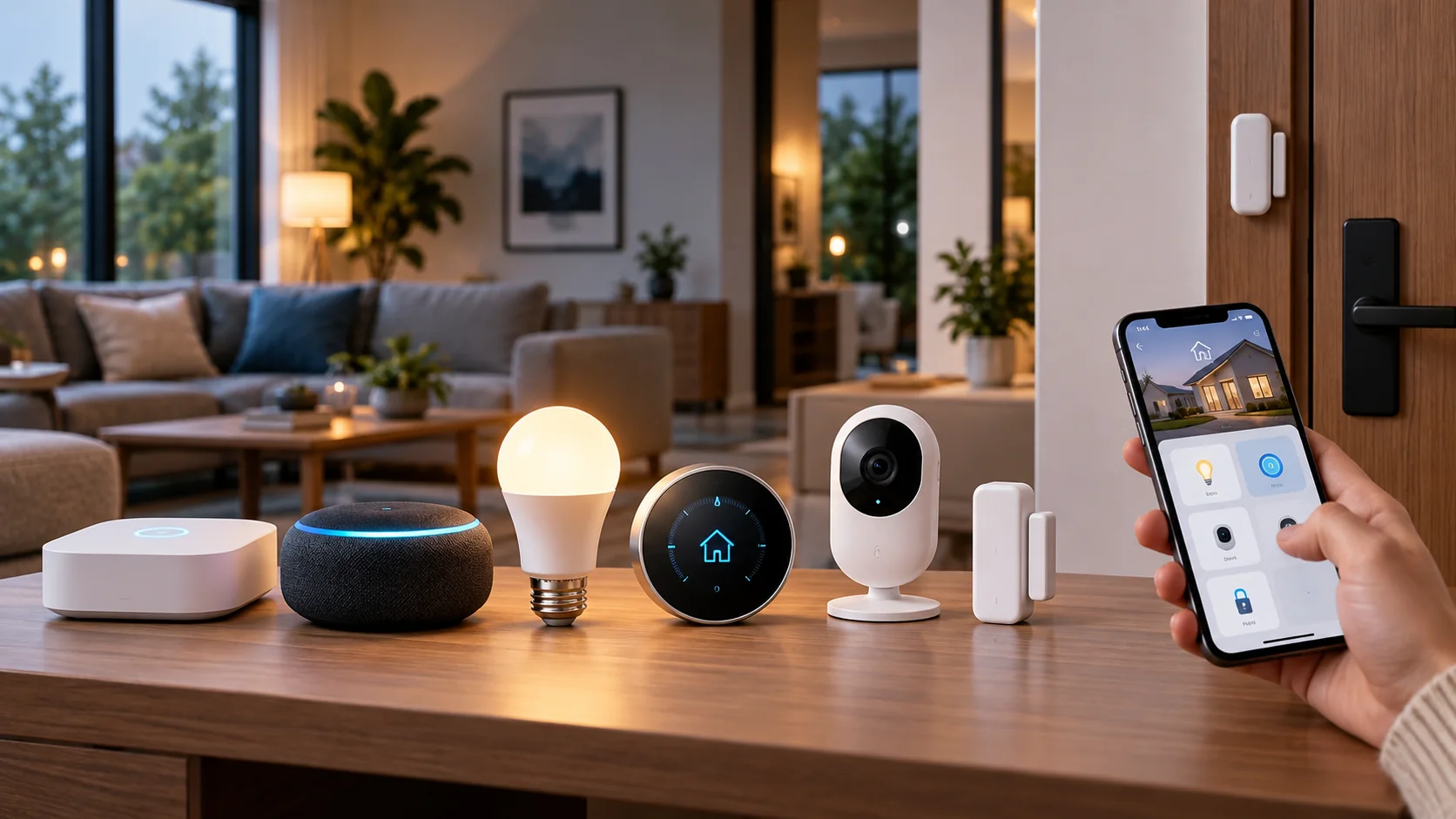 Connected smart home devices and controls